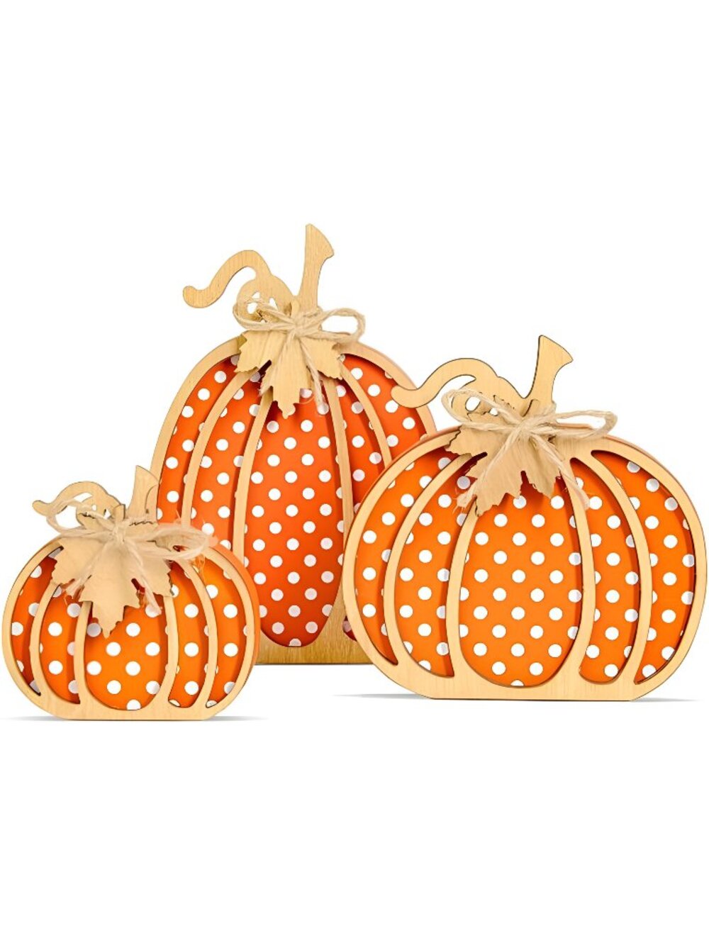 Fall Pumpkin Decor, Thanksgiving Fall Decorations for Home, Wooden Pumpkin